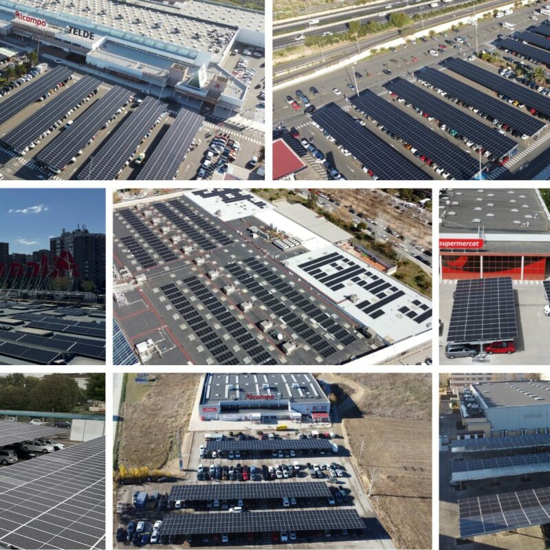 Instalaciones fotovoltaicas de Helexia en centros Alcampo de España 2025